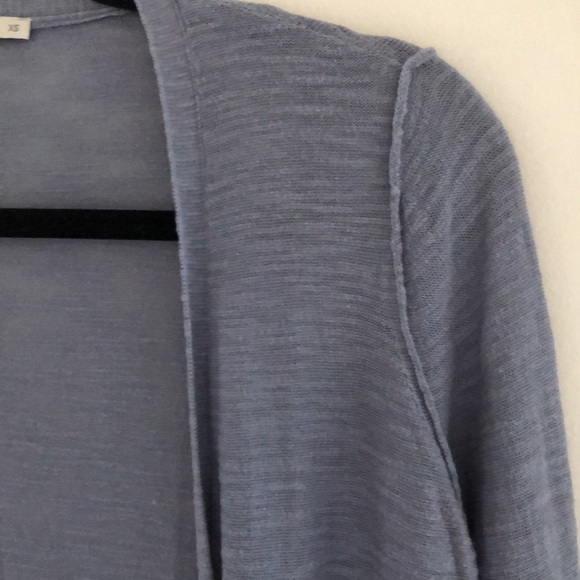100% Cotton Long Dusty Blue Cardigan - Picture 7 of 11